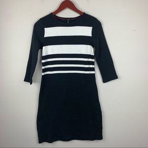 Talbots strip shift dress